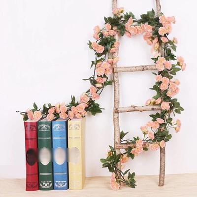 Uplifted Goods Artificial Rose Vine Garland For Wedding Home And Room Decor pink 69 Head 71in