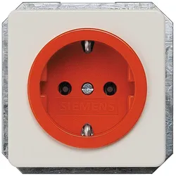 Siemens 5UB1480 DELTA profil SCHUKO-Steckdose silber mit orangem Näpfchen (ZSV)