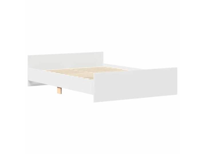 (En Promotion)Lit 2 PERSONNES 140x190cm Cadre de lit Contemporain sans matelas blanc 140x190cm L664380