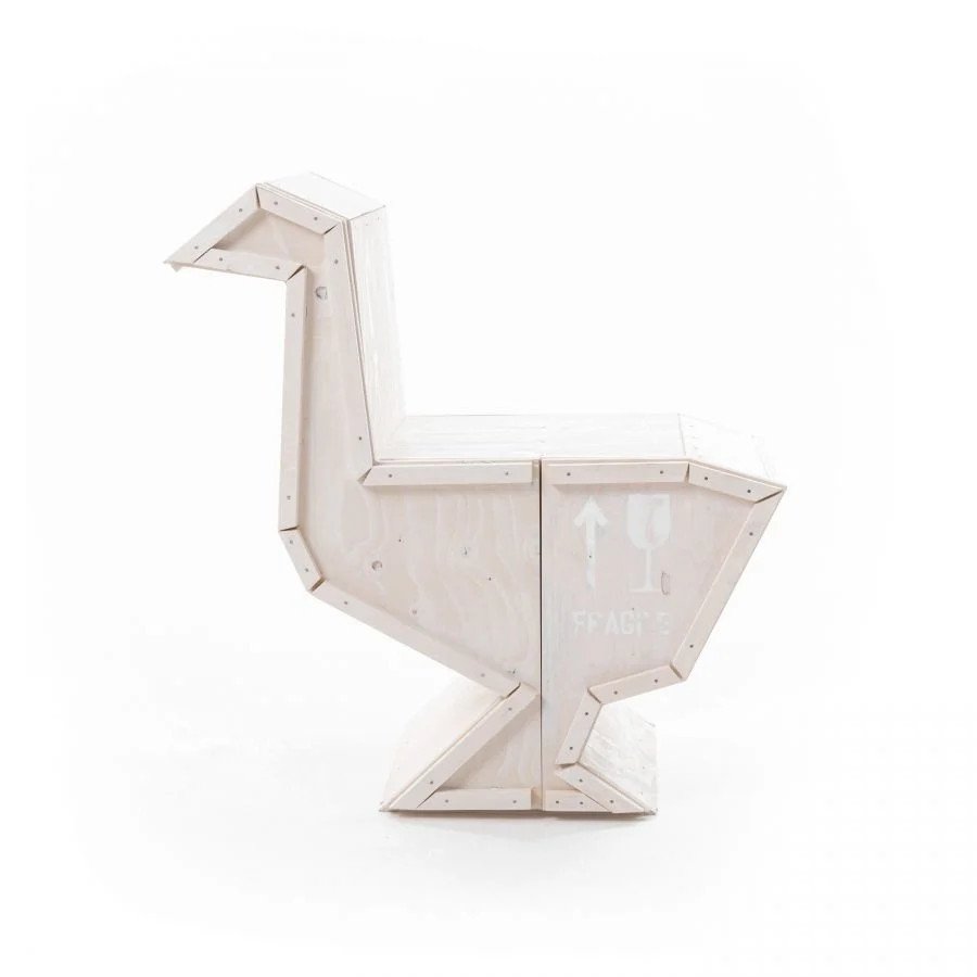 Seletti Sending Goose kast van hout