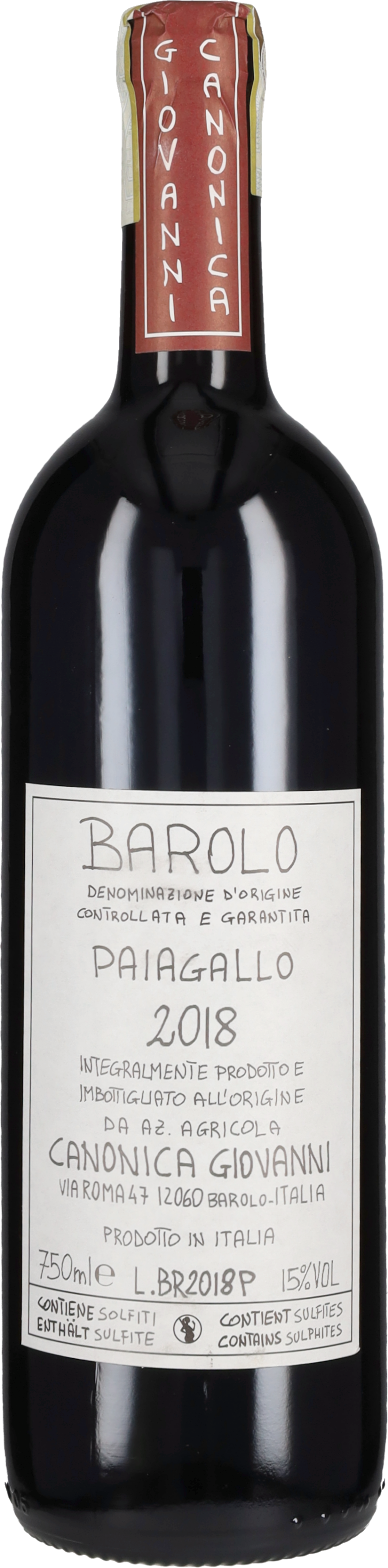 Canonica Giovanni Barolo 'Paiagallo' Giovanni Canonica 2018