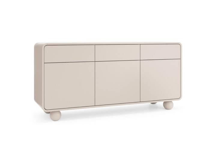 Sepro Meble Sideboard Kaschmir Albi Auf Rundem Gestell 160 cm, Ecru, 160x75x39 cm, Kleinmöbel, Kommoden, Sideboards