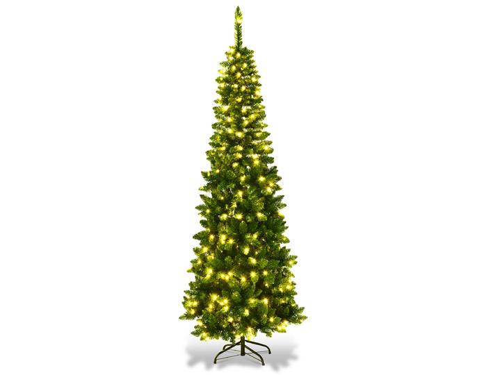 225 cm Kerstboom Hoge Kwaliteit PVC Naalden Potlood Vormige Kerstboom Groen