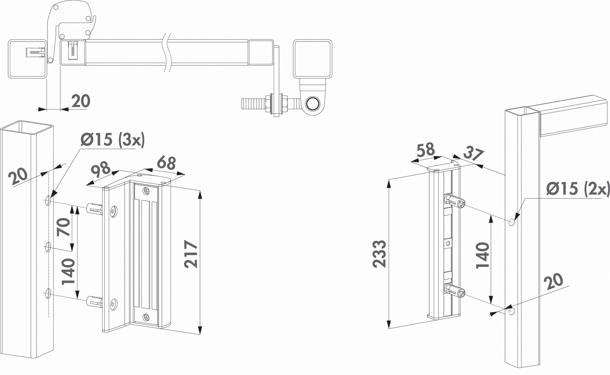 Ventouse électromagnétiques sans poignée 300 kg 12/24 VDC argent LOCINOX P00009790-SILV
