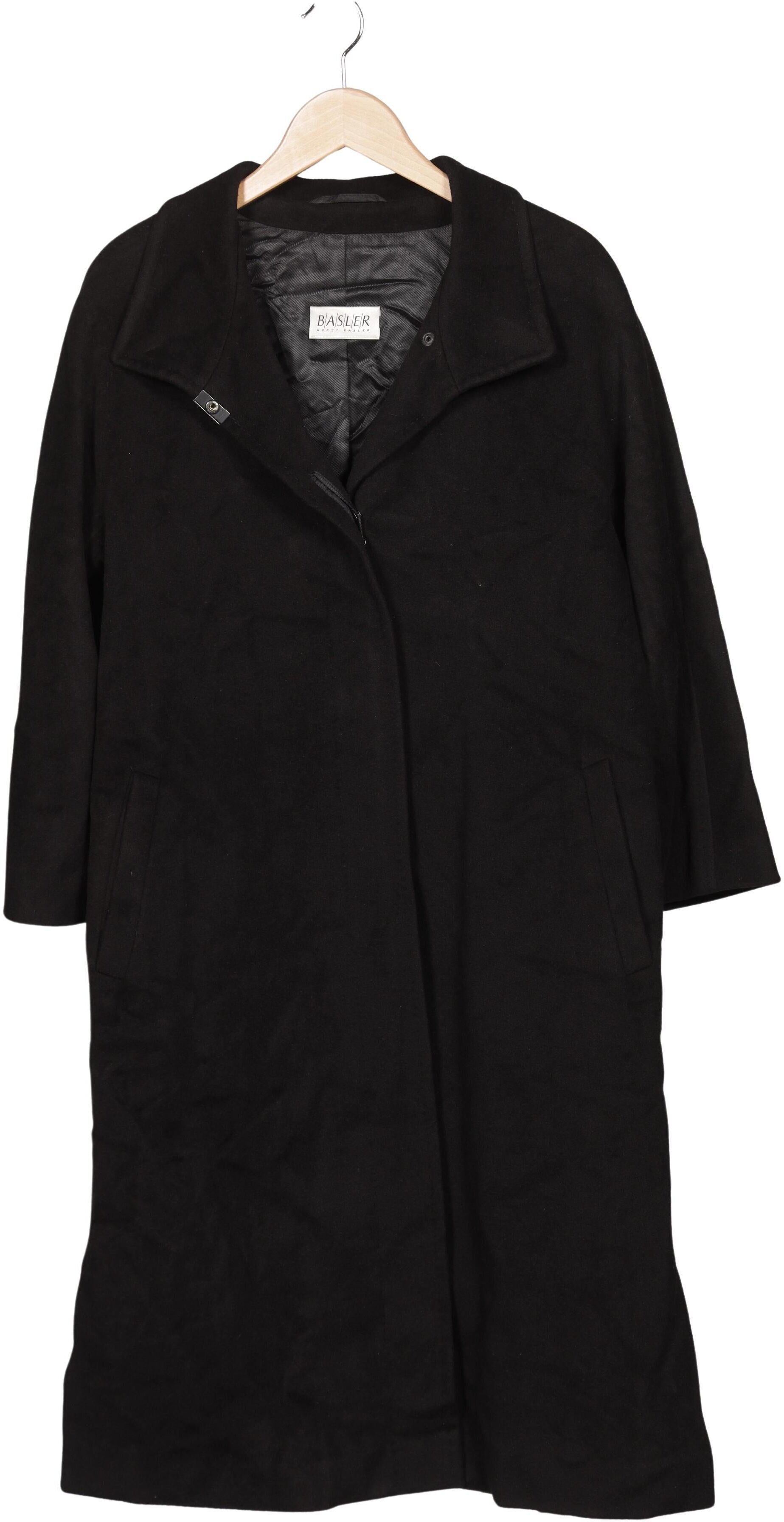 Basler Damen Mantel, Schwarz, Gr. EU 38, Angorawolle / Viskose / Schurwolle - Second Hand