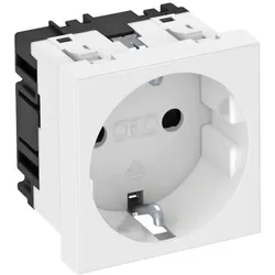OBO Bettermann 6120008 STD-D0 RW1 Steckdose 0° 1fach Schutzkontakt reinweiß RAL 9010 16A 250V