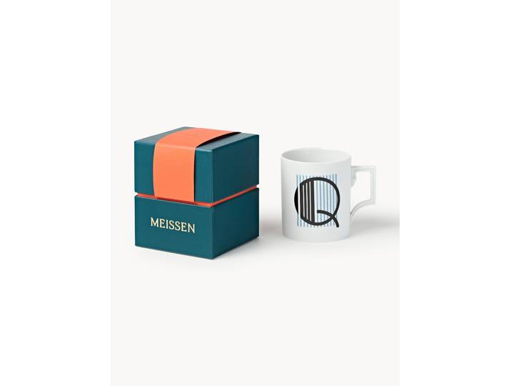 Westwing x MEISSEN, Handgefertigte Tasse Initials mit Dekor-Motiv