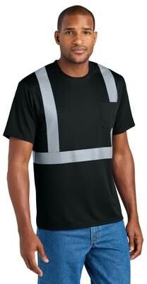 CornerStone CS206 Men's Enhanced Visibility Segmented Tape Top in Black size 2XL   Polyester