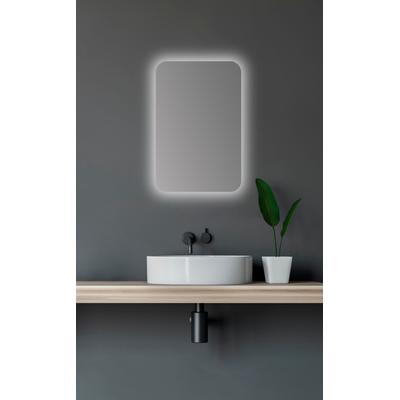 Badezimmerspiegelschrank TALOS, schwarz, B:40cm H:60cm T:10cm, Aluminium, Echtglas, Schränke, oval, BxH: 40x60 cm, aus Alumunium und Echtglas, IP24
