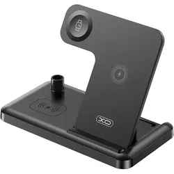 xO WX033 3in1 15W Wireless Magsafe Qi Charger Stand for iPhone Watch Airpods and other devices (15 W), Wireless Charger, Schwarz