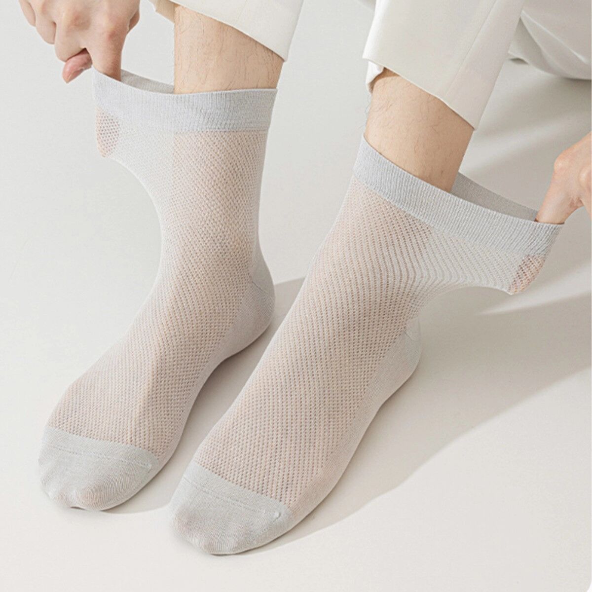 INF 7er-Pack Maulbeerseide Socken mittlere Wadenhöhe – atmungsaktiv, antibakteriell, feuchtigkeitsableitend, reibungsarm
