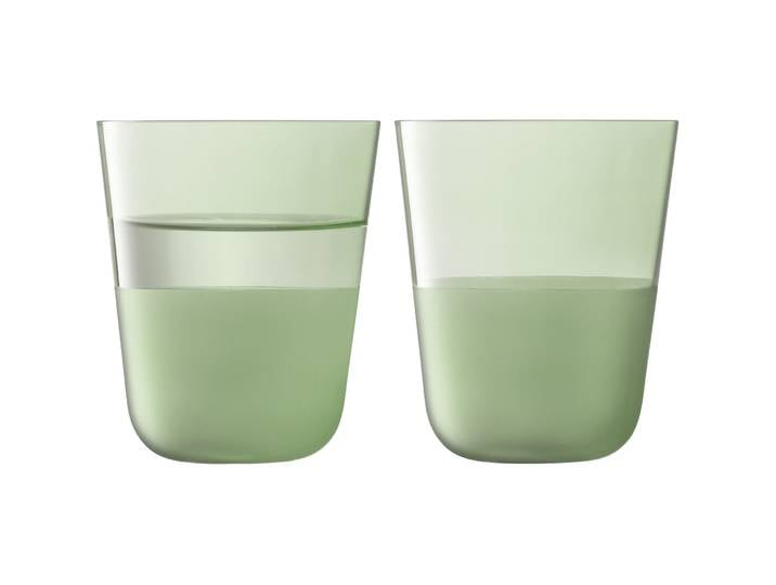 LSA International Becher Arc Contrast moosgrün Glas 0.38 l