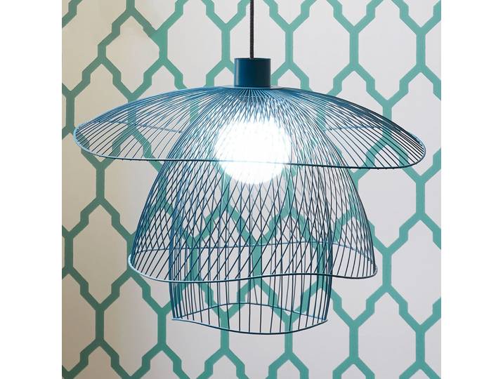 Papillon Pendelleuchte S Blue Grey - Forestier Papillon S - Wohnzimmer - Design - Metall - Einflammig
