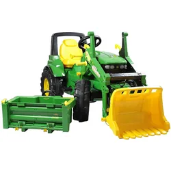 Rolly Toys Trettraktor John Deere 7930 mit Frontlader + Mulde, Flüsterlaufreifen