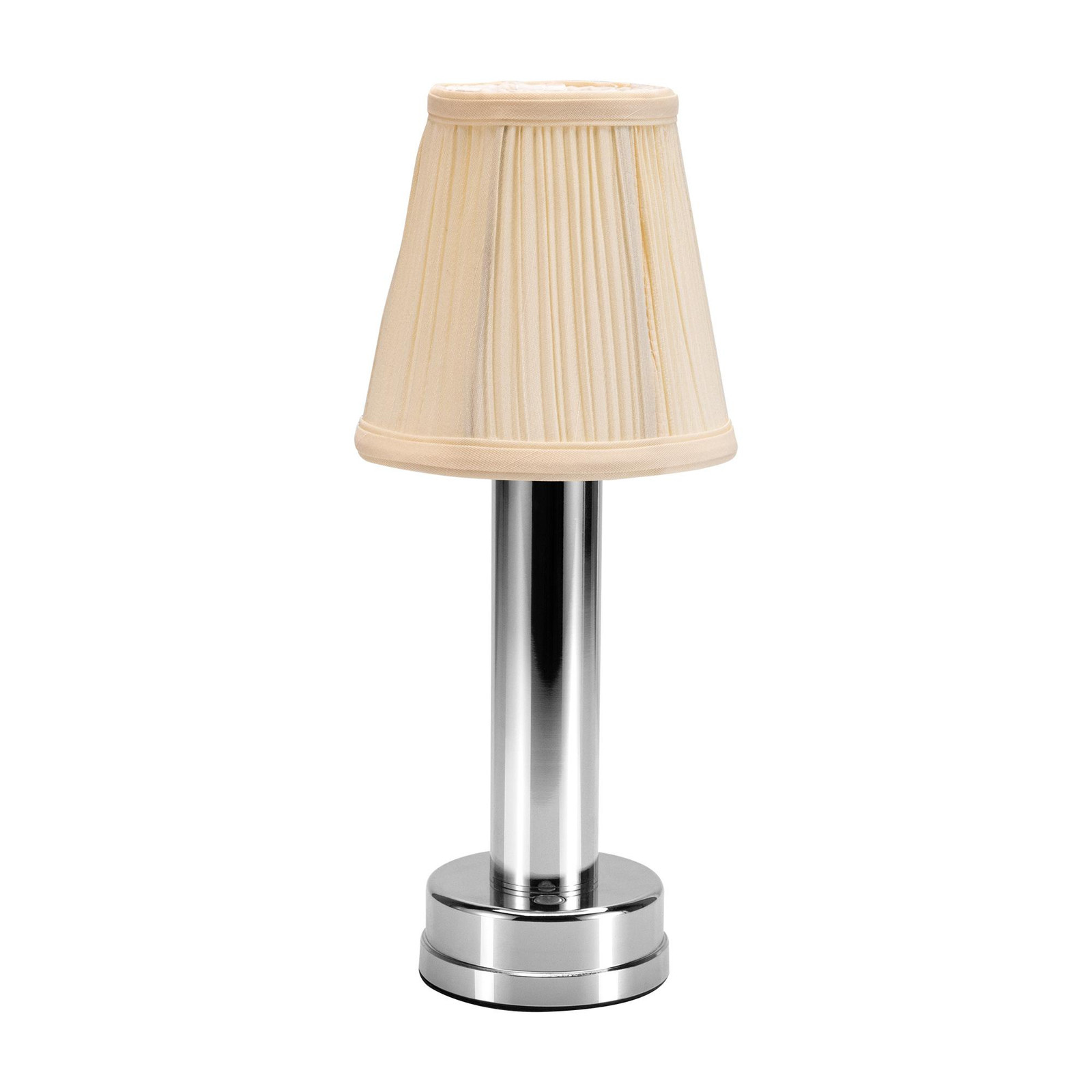 Warmpi Avia LED-tafellamp – Draadloos en oplaadbaar – Dimbaar – Retro design – Warmwit licht – Zilver