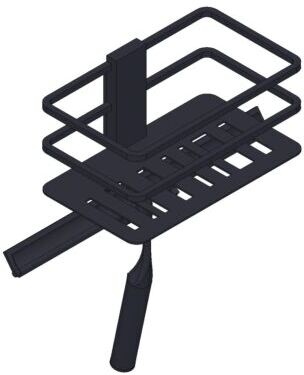 Giese GmbH Giese Piano Duschkorb 30762-14 mit Haken und Wischer, schwarz matt
