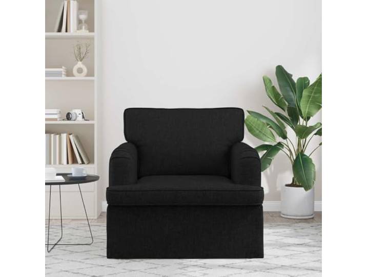 KTHLBRH Schwarzes Sofa 84 x 80 x 85 cm Stoff Minimalistisches Design, modular, ergonomischer Sitz, atmungsaktiv, geeignet für moderne Innenräume