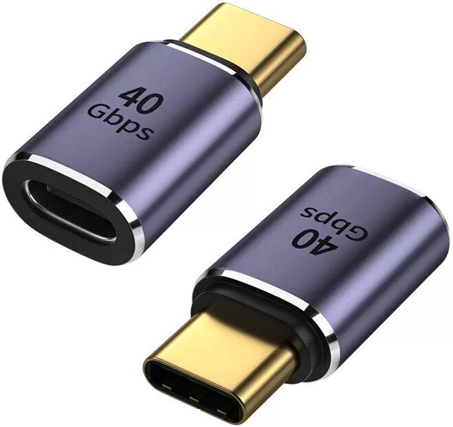 INF TYPE-C Buchse auf TYPE-C Stecker Adapter, Gerader Kopf, 2er-Pack, 40 Gbit/s