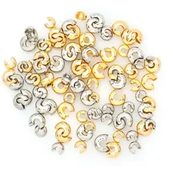 Kaschierperlen, gold-silber, 100 Stück
