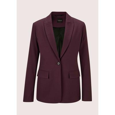 Jackenblazer MADELEINE "Blazer Smarter Einreiher-Blazer, farbstark", Damen, Gr. 34, lila (portwein, melange), Modern, regular fit, V-Ausschnitt, Blazer