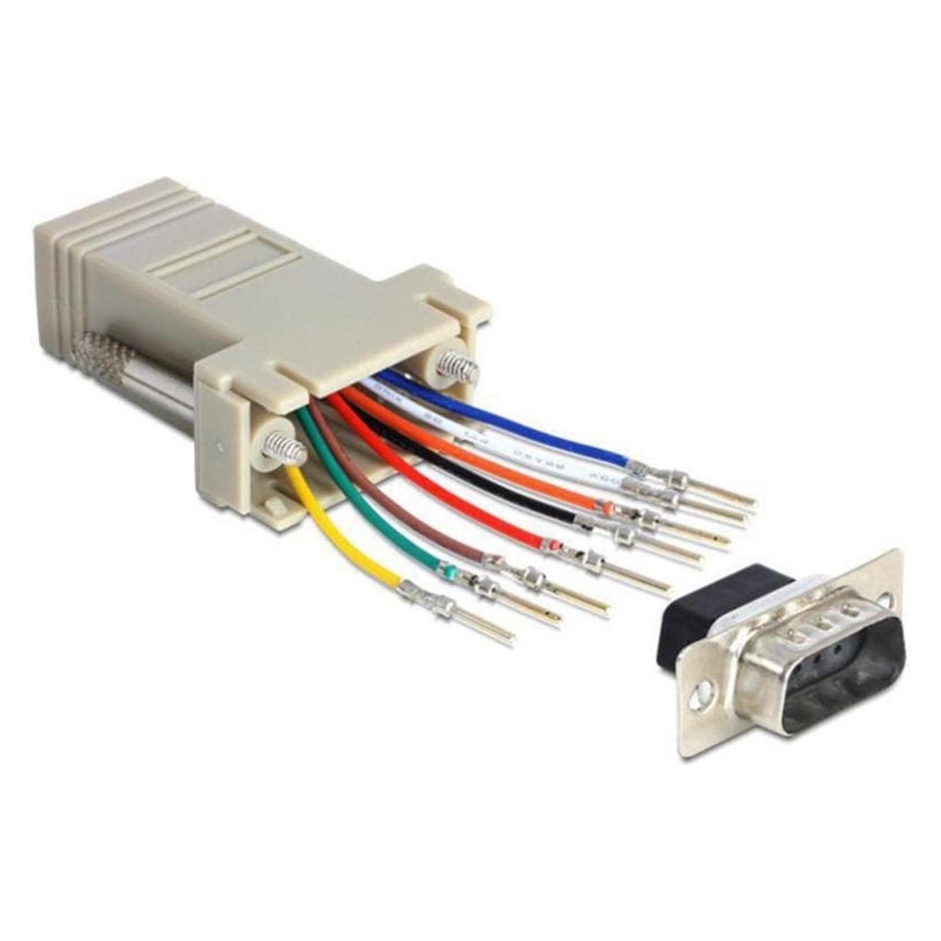 Delock RJ-45 Buchse zu RS232 Stecker Montagesatz (0.05 m) (65462)