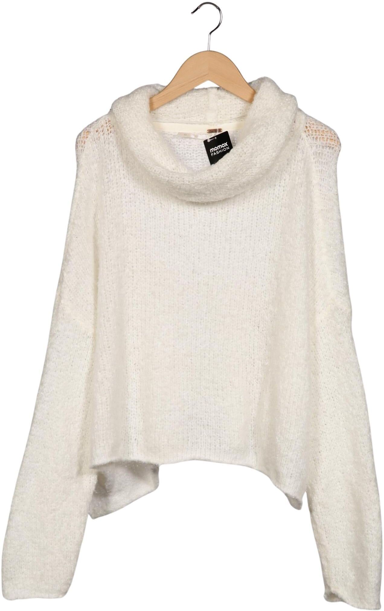 Free People Damen Pullover, Cremeweiß, Gr. M, Synthetik / Elasthan - Second Hand