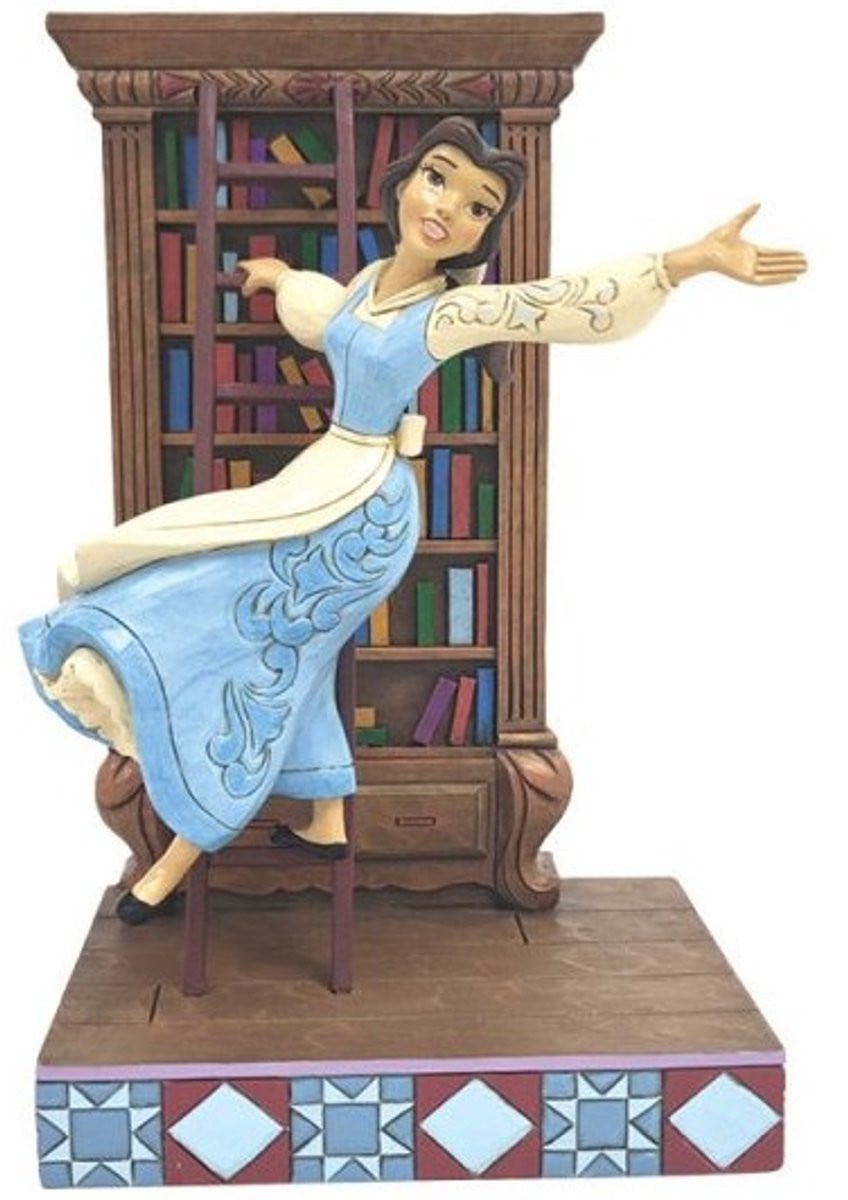 Disney Traditions Belle A World of Books beeldje voor volwassenen
