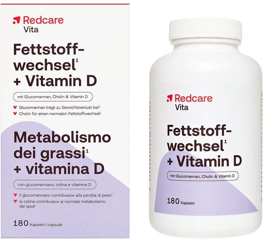 Redcare von Shop Apotheke FETTSTOFFWECHSEL+Vitamin D Redcare Kapseln 180 St