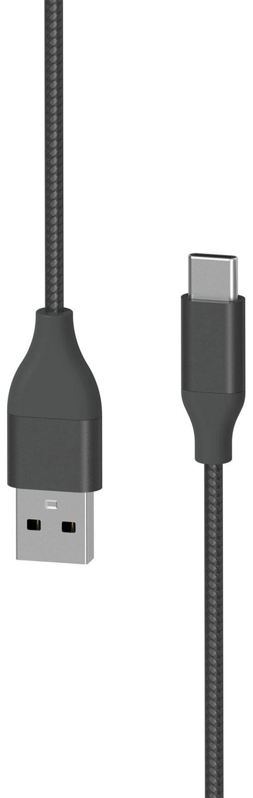 Xlayer Premium gevlochten USB naar USB-C kabel, 1,5 meter, zwart