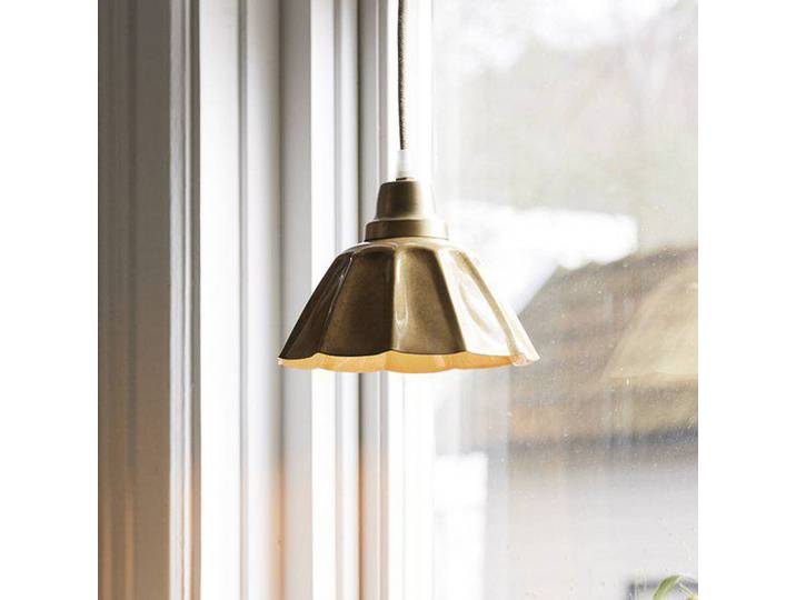 PR Home Hängeleuchte Ester, gelb, Ø 17 cm, Eisen, Stecker Ester, gelb / orange, für Wohn- / Esszimmer, Metall, Vintage, Hängelampen mit Stecker