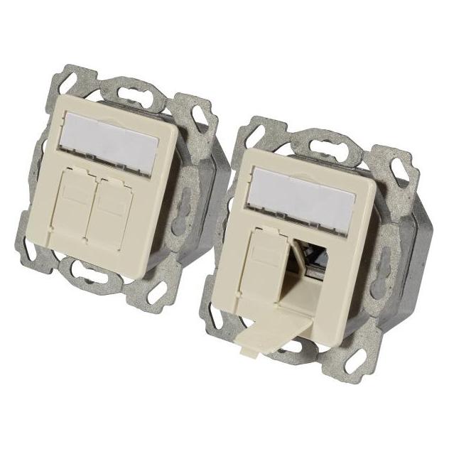 EFB Elektronik EFB Datendose Cat.6A 500MHz oben/unten,Unterputz,2xRJ45,weiss (ET-25133.1V1)