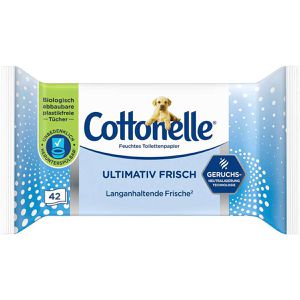Cottonelle Feuchtes-Toilettenpapier Ultimativ Frisch, Geruchsneutralisierungs-Technologie, pH-hautneutral, 42 Tücher