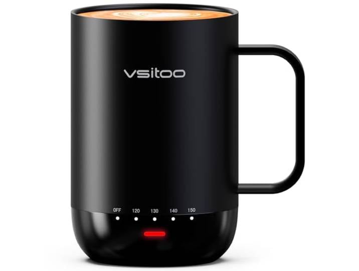 Vsitoo S3 Pro 473 ml Smart selbstheizende Kaffeetasse, beheizte Kaffeetasse mit Auto-Sensing-KI, erhitzt Getränke auf 48,9–65,6 °C, freihändig, perfekt für Zuhause/Büro, Geschenk für Männer/Frauen