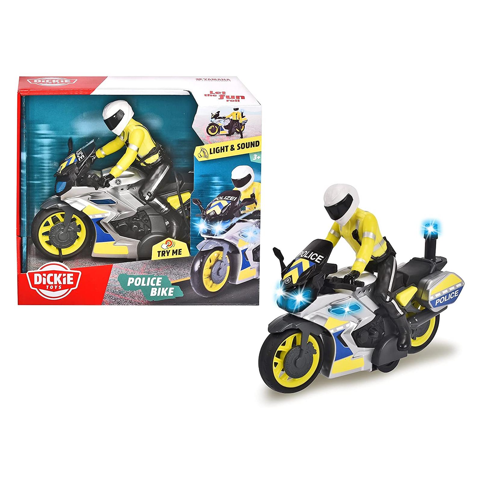 Simba Dickie - Moto Police 17 cm with lights and sounds, removable and articulated figure (36933619)