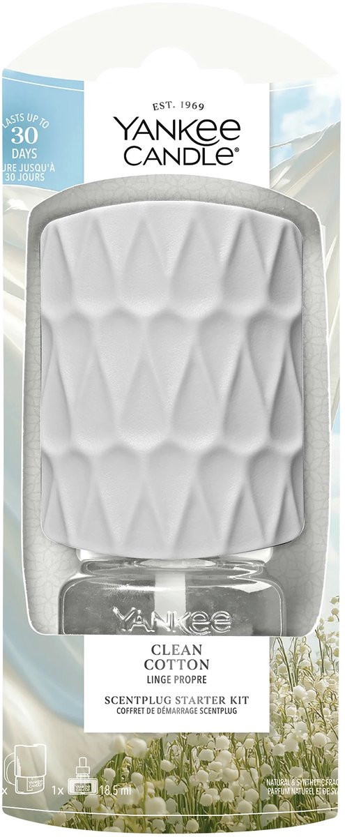 Yankee Candle Clean Cotton Elektrische Diffuser Starter Kit