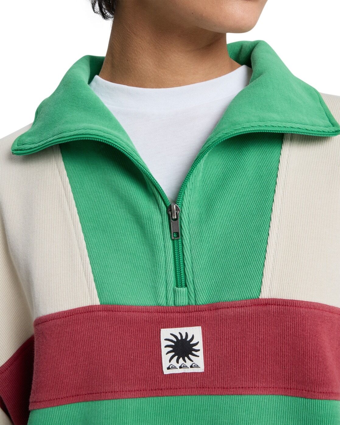 Sweatshirt QUIKSILVER "Paz", Damen, Gr. M, bone, Obermaterial: 100% Baumwolle., Sweatshirts Sweatshirt bone M