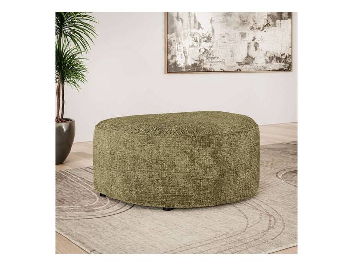 OTTO home Polsterhocker ADELLA passed zur Serie, Maße B/T/H: 92/69/43 cm, Hocker mit Wellenunterfederung, runde Form, auch in Cord