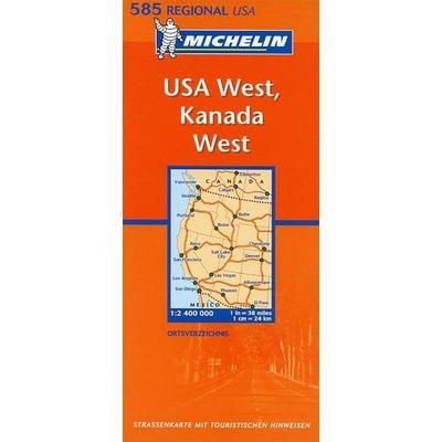 Michelin Regionalkarte USA West Kanada West 1 : 2 400 000, Karte von , Travel House Media, 978-2-06-100838-6