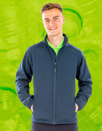 Result Genuine Recycled Rt901 Men´s Recycled 2-Layer Printable Softshell Jacket Black Xl