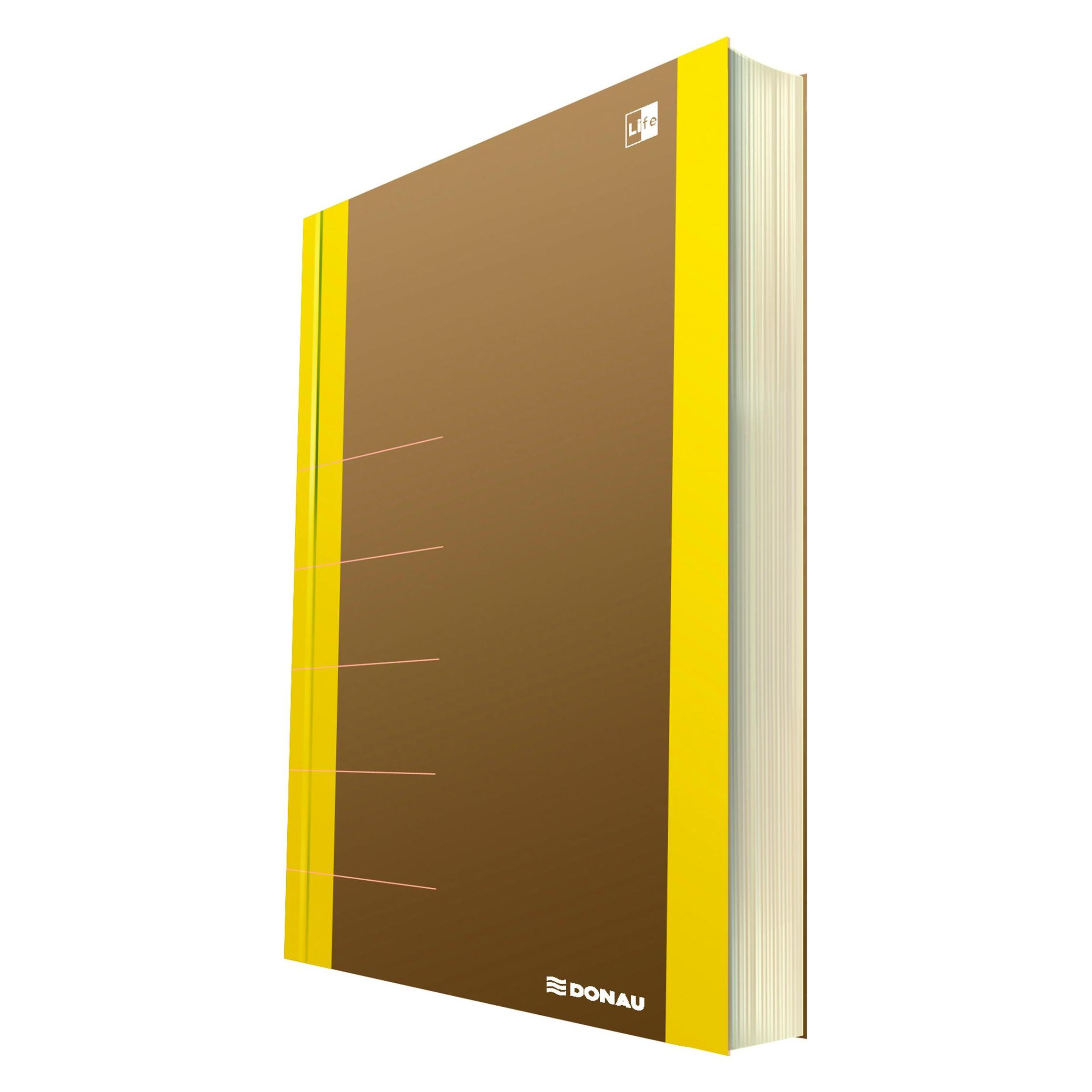 Donau Notizbuch life, organizer, 165x230mm, 80 blatt, gelb (Harter Einband) (1370001FSC-11)