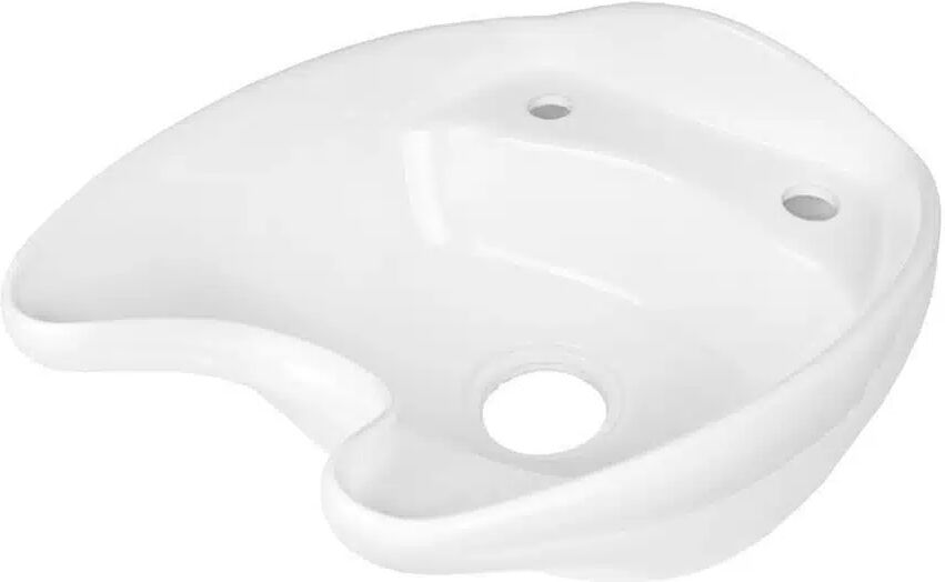 Vasca lavabo in ceramica per poltrona lavatesta bianco o nero BIANCO