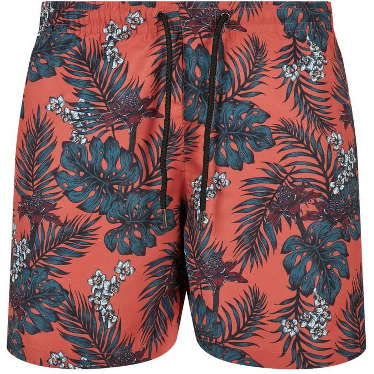 Urban Classics - Badeshorts für Herren (Dunkel Tropisch)