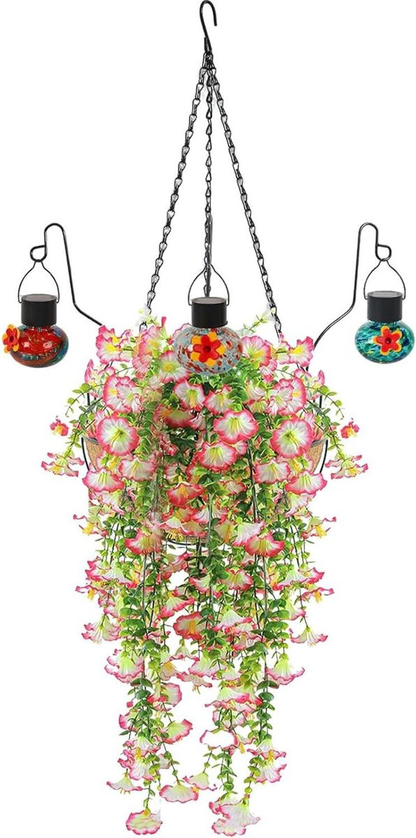 Multicolor Kunstbloemen Mand voor Buiten Decoratie