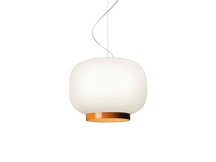 Foscarini Pendelleuchte Chouchin, LED, handgefertigter Glasschir