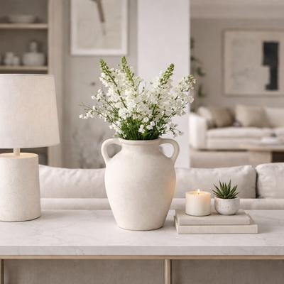 Sagebrook Home Textured Amphora Tall Vase for Living Room Tabletop Display