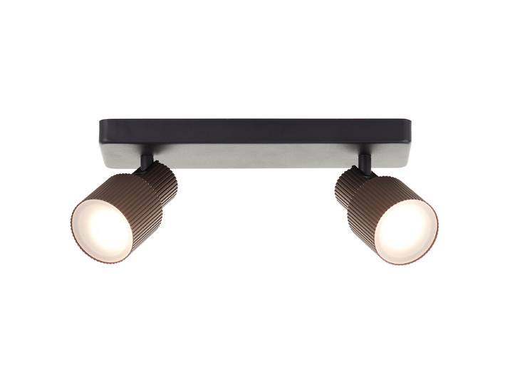 Plafonnier LED 31 x 16 x 9cm Marron/Noir 2 Aluminium thermopoudré LED GU10