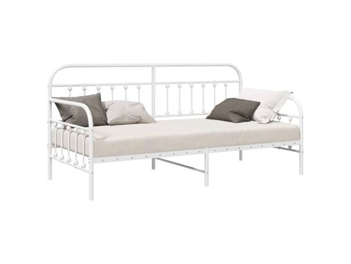 PUGYNBK Tagesbettgestell 100 x 200 cm Stahlrahmen, mattes Finish, Lattenrost, für kleines Schlafzimmer