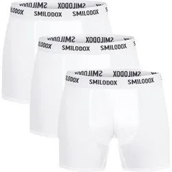 SMILODOX Boxershorts 3er Pack 3er Pack, Größe S in Weiß Weiß