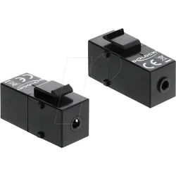 DELOCK 87233 - RJ45 Modul Klinkenbuchse zu Klinkenbuchse 3,5 mm 4 Pin, schwarz