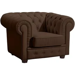 SESSEL Kalea Bezug Kunstleder Buche nussbaum dunkel / braun